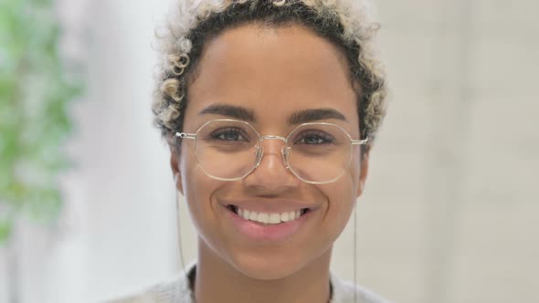 Face Close Up of African Woman Smiling at the Camera