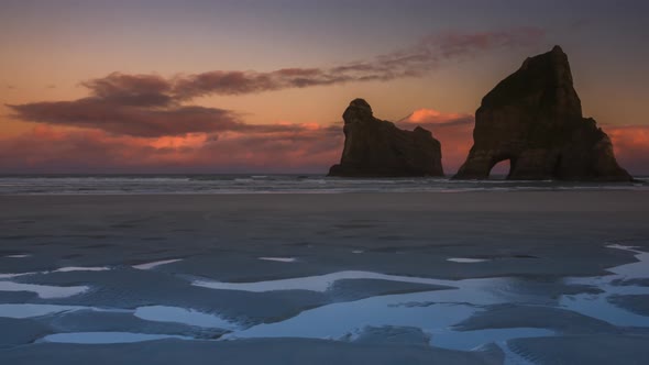 Morning on beautiful empty beach