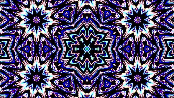 Beautiful abstract kaleidoscope that shines, a radiant light that regulates the subtle movements