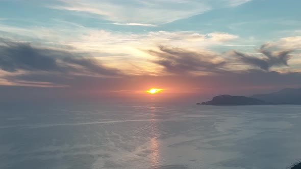 Cloudy Sunset at Sea Turkey Alanya 4 K