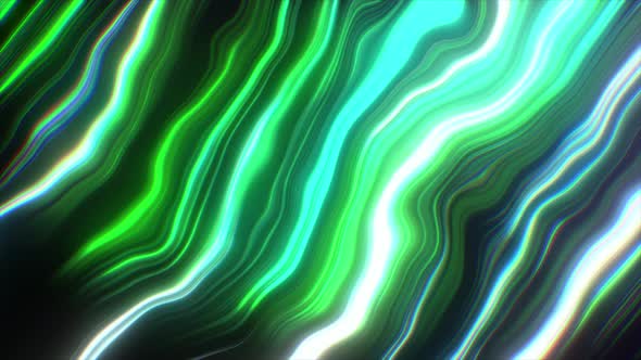 Abstract Fractal Neon Background of Bright Lines