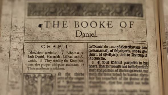 The Book Of Daniel, Slider Shot, Old Paper Bible, King James Bible