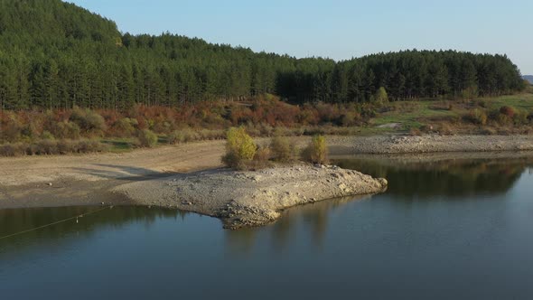 Aerial View On Poaching Network For Fishing In The Pond 3