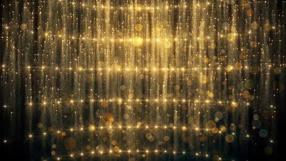 Gold Glitter And Reflection Lights 02 HD