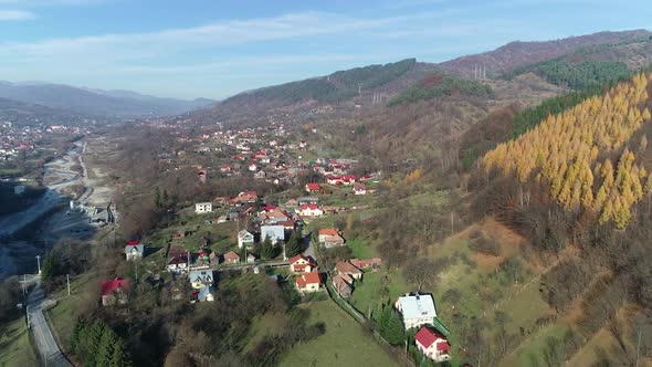 Beautiful Town Between Mountains