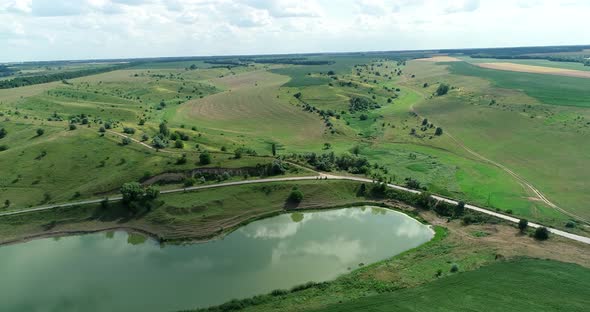 Small lake in the countryside