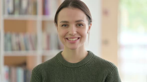 Portrait of Happy Smiling Young Woman