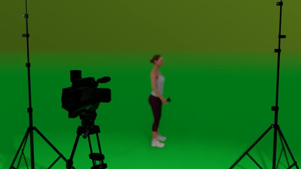 Woman Doing Sports in Greenbox Studio