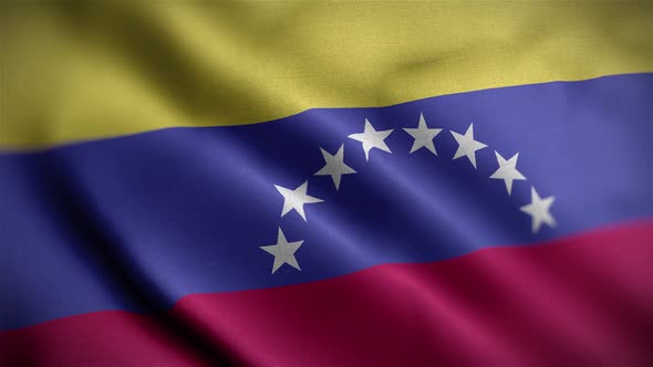 Venezuela Flag Textured Waving Close Up Background HD