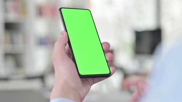 Close Up of Young Man Hand Using Smartphone