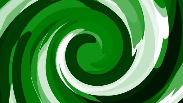 Green White Color Shape Twirl Motion Animated Background