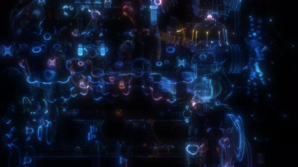 3D Rendering Holographic Particle Engine alt