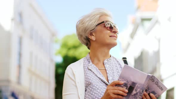 Senior Woman or Tourist Walking with City Guide 44