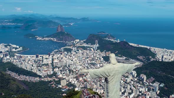 Rio de Janeiro Brazil. International travel landmark. Postalcard city.