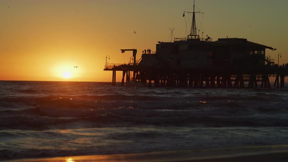 Santa Monica Pier at sunset