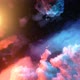 Flight in Hyperspace of Space Among Nebulae and Stars with Flares 3d - VideoHive Item for Sale