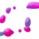Movement of multicolored liquid bubbles on white background. - VideoHive Item for Sale