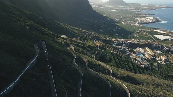 Incredible Mountain Roads on Spanish Volcanic Island of Tenerife