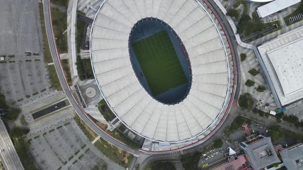 Aerial view of National Stadium and other building in Malaysia