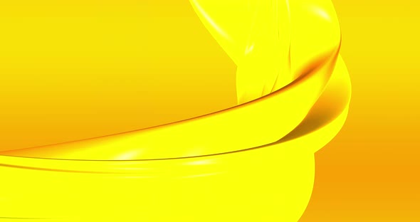 Abstract Yellow Background with Dynamic Orange 3d Lines