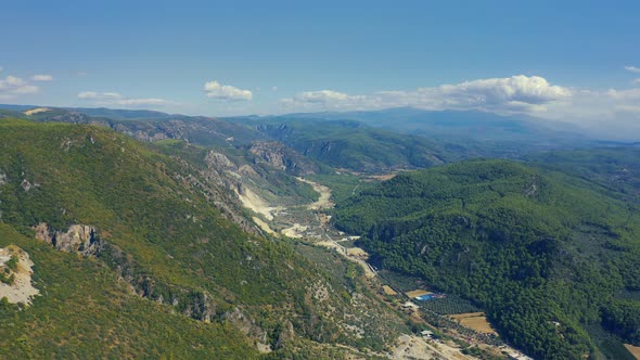 Landscape Panorama of Green Nature in Marmaris Region of Mugla Turkey