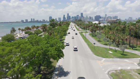  Aerial Transportation and Cars, Drone View Above Busy Highway Intersection alt
