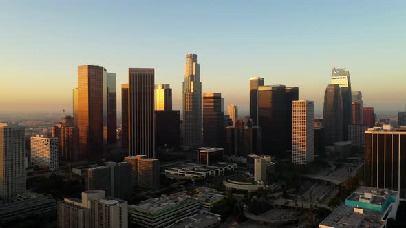 Aerial of the Downtown Los Angeles