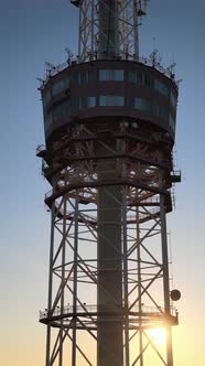 TV Tower in the Morning at Dawn in Kyiv Ukraine