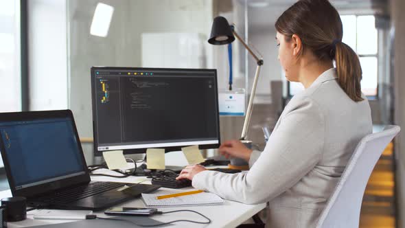 Programmer at Computer Working and Drinking Coffee 28