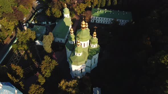 Vydubitsky monastery historical and religious architecture in baroque style