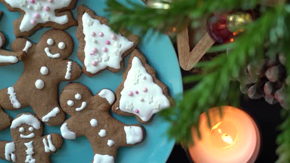 Gingerbread cookies on a plate