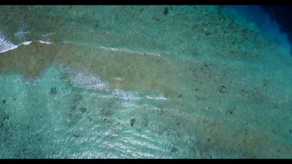 Aerial view panorama of luxury sea view beach voyage by blue green water with white sand background 