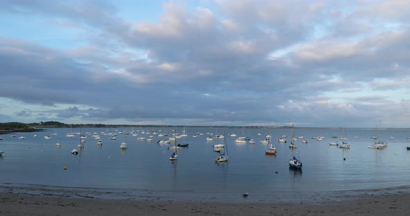 Beach of Kervoyal, Damgan, Morbihan department, Brittany France