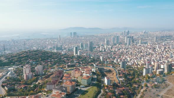 Aerial View of the City Day