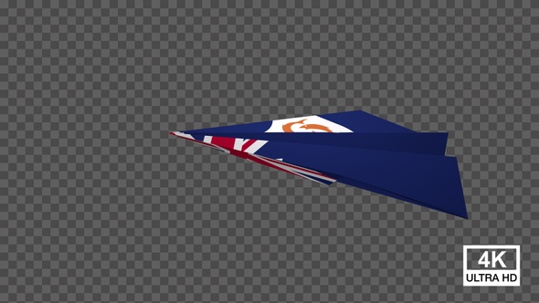 Paper Airplane Of Anguilla Flag V2