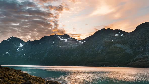 Breath taking timelapse from Ersfjorden in Northern Norway, Tromso. Amazing clouds passing by