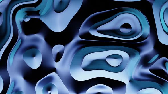 Abstract Blue Artistic Design Morphing Solid Liquid Motion Graphics Background