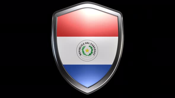 Paraguay Emblem Transition with Alpha Channel - 4K Resolution