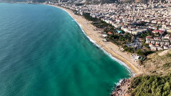 Paragliding aerial view