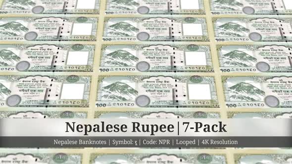 Nepalese Rupee | Nepal Currency - 7 Pack | 4K Resolution | Looped