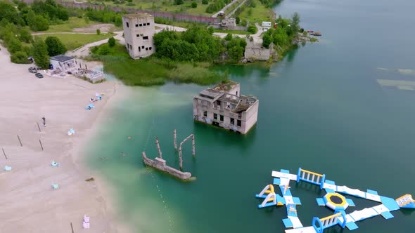 Abandoned Quarry for Extraction of Limestone