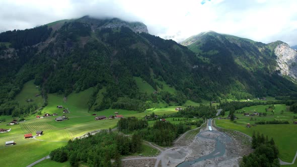 Aerial Footage Beautiful Nature Switzerland.
