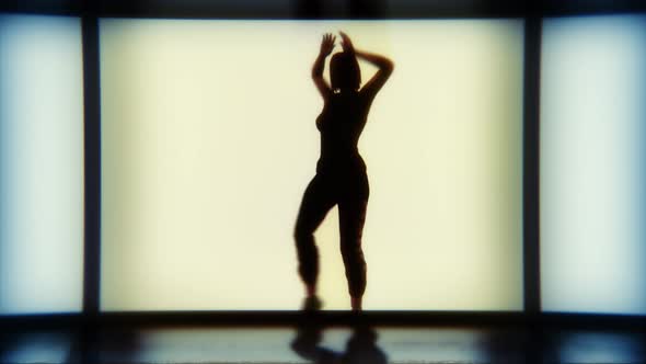 Silhouette Of A Dancing Hip Hop
