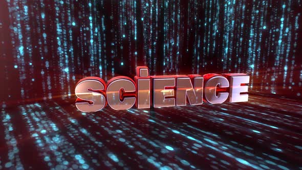 Science 3d consept text