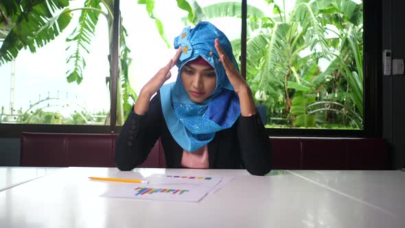 Women wearing hijabs are disappointed with the results in business papers.