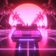 Futuristic Car Synthwave Backdrop Loop - VideoHive Item for Sale