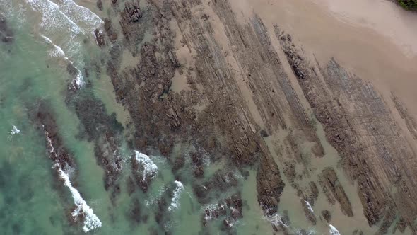 Bird's Eye View of a Rocky Beach on the Australian Great Ocean Road