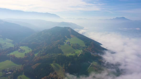 Wide Valley Covered With Clouds