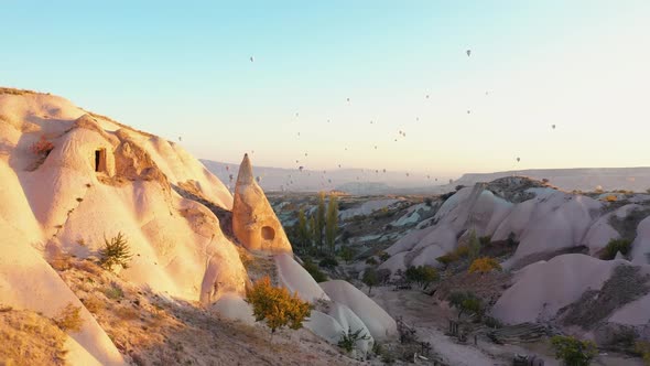 Unique Geological Formations in Cappadocia Turkey