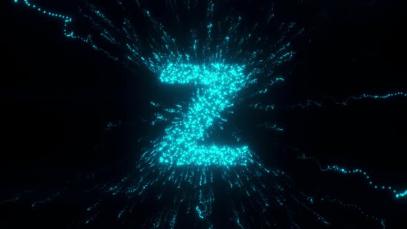 Z Letter With Futuristic Particles Hd